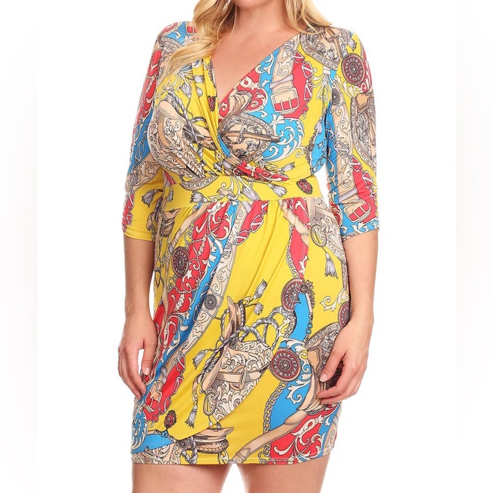 Faux Wrap Dress—(no size tag)